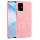 For Galaxy S20+ / S20 Plus Shockproof Crocodile Texture PC + PU Case(Pink) - 1