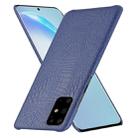 For Galaxy S20+ / S20 Plus Shockproof Crocodile Texture PC + PU Case(Blue) - 2