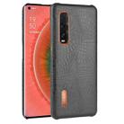For Oppo Find X2 Pro Shockproof Crocodile Texture PC + PU Case(Black) - 1