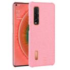 For Oppo Find X2 Pro Shockproof Crocodile Texture PC + PU Case(Pink) - 1