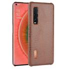 For Oppo Find X2 Pro Shockproof Crocodile Texture PC + PU Case(Brown) - 1