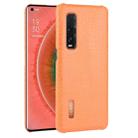 For Oppo Find X2 Pro Shockproof Crocodile Texture PC + PU Case(Orange) - 1