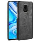 For Xiaomi Redmi Note 9 Pro/Note 9s/Note 9 Pro max Shockproof Crocodile Texture PC + PU Case(Black) - 1