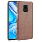 For Xiaomi Redmi Note 9 Pro/Note 9s/Note 9 Pro max Shockproof Crocodile Texture PC + PU Case(Brown) - 1