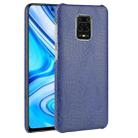 For Xiaomi Redmi Note 9 Pro/Note 9s/Note 9 Pro max Shockproof Crocodile Texture PC + PU Case(Blue) - 1