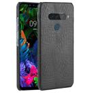 For LG G8S ThinQ Shockproof Crocodile Texture PC + PU Case(Black) - 1