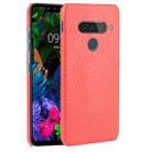 For LG G8S ThinQ Shockproof Crocodile Texture PC + PU Case(Red) - 1