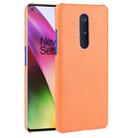 For OnePlus 8 Shockproof Crocodile Texture PC + PU Case(Orange) - 1