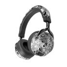 VJ086 Graffiti Headset Wireless Sports Bluetooth Headset Water Transfer Color Print Headset, Support TF, FM(Black+White) - 1