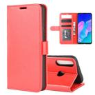 For Huawei P40 lite E R64 Texture Single Horizontal Flip Protective Case with Holder & Card Slots & Wallet& Photo Frame(Red) - 1