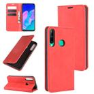 For Huawei P40 lite E Retro-skin Business Magnetic Suction Leather Case with Holder & Card Slots & Wallet(Red) - 1