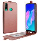 For Huawei P40 Lite E / Y7P R64 Texture Single Vertical Flip Leather Protective Case with Card Slots & Photo Frame(Brown) - 1