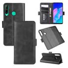 For Huawei P40 Lite E / Y7P Dual-side Magnetic Buckle Horizontal Flip Leather Case with Holder & Card Slots & Wallet(Black) - 1
