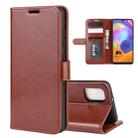 For  Galaxy A31 R64 Texture Single Horizontal Flip Protective Case with Holder & Card Slots & Wallet& Photo Frame(Brown) - 1