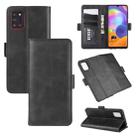 For Galaxy A31 Dual-side Magnetic Buckle Horizontal Flip Leather Case with Holder & Card Slots & Wallet(Black) - 1