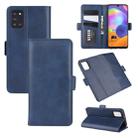 For Galaxy A31 Dual-side Magnetic Buckle Horizontal Flip Leather Case with Holder & Card Slots & Wallet(Dark Blue) - 1