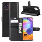 For Galaxy A31 Litchi Texture Horizontal Flip Protective Case with Holder & Card Slots & Wallet(Black) - 1