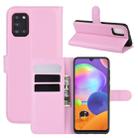 For Galaxy A31 Litchi Texture Horizontal Flip Protective Case with Holder & Card Slots & Wallet(Pink) - 1