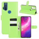 For Motorola One Hyper Litchi Texture Horizontal Flip Protective Case with Holder & Card Slots & Wallet(Green) - 1