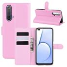 For OPPO Realme X50 5G Litchi Texture Horizontal Flip Protective Case with Holder & Card Slots & Wallet(Pink) - 1