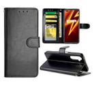 For OPPO Realme6 Pro Crazy Horse Texture Leather Horizontal Flip Protective Case with Holder & Card Slots & Wallet & Photo Frame(black) - 1