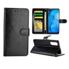For OPPO Reno3 Pro Crazy Horse Texture Leather Horizontal Flip Protective Case with Holder & Card Slots & Wallet & Photo Frame(black) - 1