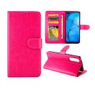 For OPPO Reno3 Pro Crazy Horse Texture Leather Horizontal Flip Protective Case with Holder & Card Slots & Wallet & Photo Frame(Magenta) - 1