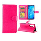 For OPPO Reno3 Crazy Horse Texture Leather Horizontal Flip Protective Case with Holder & Card Slots & Wallet & Photo Frame(Magenta) - 1