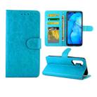 For OPPO Reno3 Crazy Horse Texture Leather Horizontal Flip Protective Case with Holder & Card Slots & Wallet & Photo Frame(baby Blue) - 1