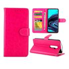 For OPPO Reno2 Crazy Horse Texture Leather Horizontal Flip Protective Case with Holder & Card Slots & Wallet & Photo Frame(Magenta) - 1