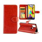 For Galaxy M31 Crazy Horse Texture Leather Horizontal Flip Protective Case with Holder & Card Slots & Wallet & Photo Frame(Brown) - 1