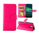 For Nokia 2.3 Crazy Horse Texture Leather Horizontal Flip Protective Case with Holder & Card Slots & Wallet & Photo Frame(Magenta) - 1