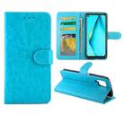 For Huawei P40lite/Nova6Se/Nova7i Crazy Horse Texture Leather Horizontal Flip Protective Case with Holder & Card Slots & Wallet & Photo Frame(baby Blue) - 1