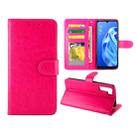 For OPPO A91/ F15(2020) Crazy Horse Texture Leather Horizontal Flip Protective Case with Holder & Card Slots & Wallet & Photo Frame(Magenta) - 1