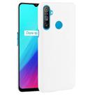 For OPPO Realme C3 with Fingerprint Hole Shockproof Crocodile Texture PC + PU Case(White) - 1