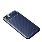 For  iPhone SE 2022 / SE 2020  Carbon Fiber Texture Shockproof TPU Case(Blue) - 1
