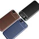 For  iPhone SE 2022 / SE 2020  Carbon Fiber Texture Shockproof TPU Case(Blue) - 5