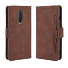 For OnePlus 8 Wallet Style Skin Feel Calf Pattern Leather Case with Separate Card Slot(Brown) - 1