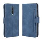 For OnePlus 8 Wallet Style Skin Feel Calf Pattern Leather Case with Separate Card Slot(Blue) - 1