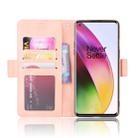 For OnePlus 8 Wallet Style Skin Feel Calf Pattern Leather Case with Separate Card Slot(Pink) - 6
