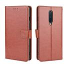 For OnePlus 8 Retro Crazy Horse Texture Horizontal Flip Leather Case , with Holder & Card Slots & Photo Frame(Brown) - 1