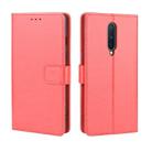 For OnePlus 8 Retro Crazy Horse Texture Horizontal Flip Leather Case , with Holder & Card Slots & Photo Frame(Red) - 1