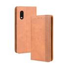 For Galaxy Xcover Pro Magnetic Buckle Retro Crazy Horse Texture Horizontal Flip Leather Case  , with Holder & Card Slots & Photo Frame(Brown) - 1