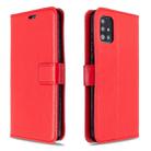 For Galaxy A51 Crazy Horse Texture Horizontal Flip Leather Case with Holder & Card Slots & Wallet & Photo Frame(Red) - 1