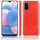 For Galaxy A41 Global Official Version Shockproof Litchi Texture PC + PU Case(Red) - 1