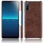 For Sony Xperia L4 Shockproof Litchi Texture PC + PU Case(Brown) - 1