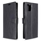 For Galaxy A81 Crazy Horse Texture Horizontal Flip Leather Case with Holder & Card Slots & Wallet & Photo Frame(black) - 1