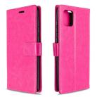 For Galaxy A81 Crazy Horse Texture Horizontal Flip Leather Case with Holder & Card Slots & Wallet & Photo Frame(rose) - 1