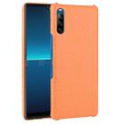 For Sony Xperia L4 Shockproof Crocodile Texture PC + PU Case(Orange) - 1