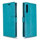 For Huawei Y9S Crazy Horse Texture Horizontal Flip Leather Case with Holder & Card Slots & Wallet & Photo Frame(blue) - 1